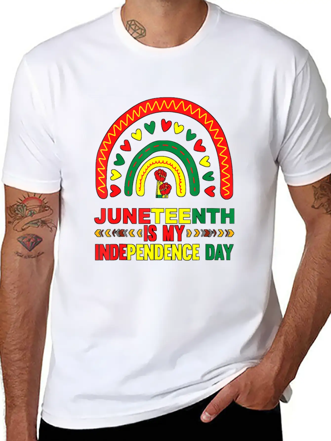 Juneteenth Is My Independence Day 1865 Rainbow Breathable Soft Cotton T-Shirt – Timeless Casual Look