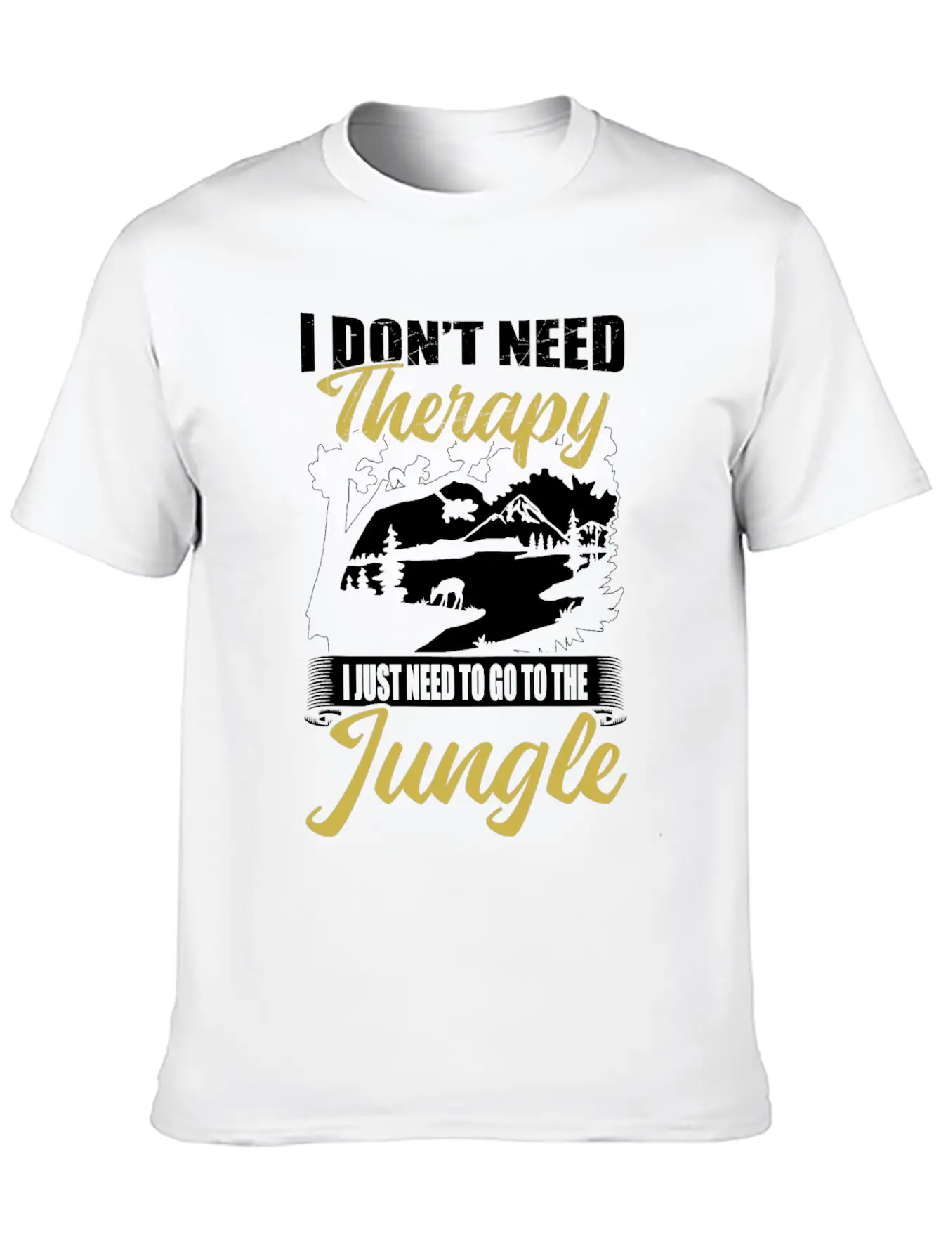 Jungle Instead Of Therapy Casual Graphic T-Shirt – Simple And Comfortable Daily Wear
