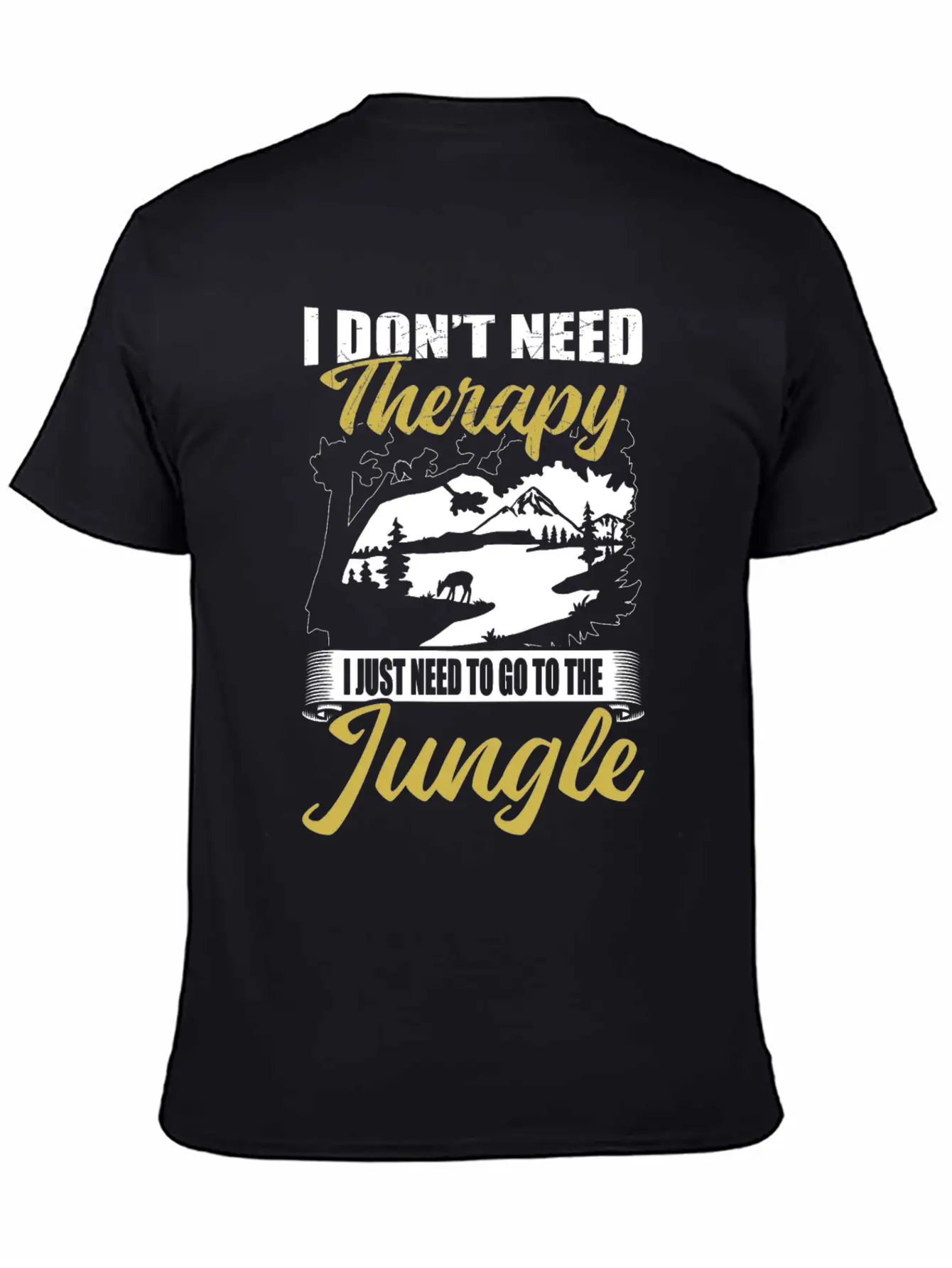 Jungle Instead Of Therapy Casual Graphic T-Shirt – Simple And Comfortable Daily Wear