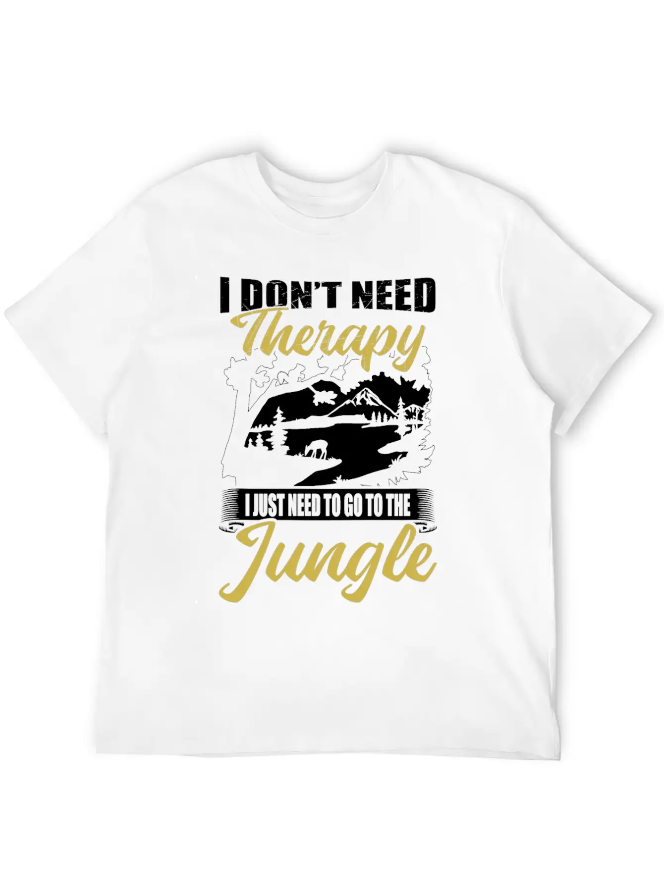 Jungle Instead Of Therapy Casual Graphic T-Shirt – Simple And Comfortable Daily Wear