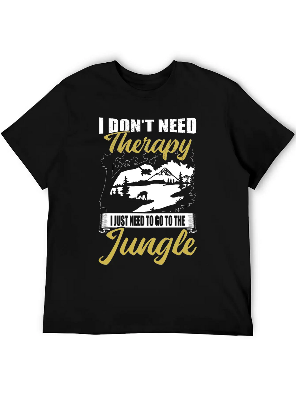 Jungle Instead Of Therapy Casual Graphic T-Shirt – Simple And Comfortable Daily Wear