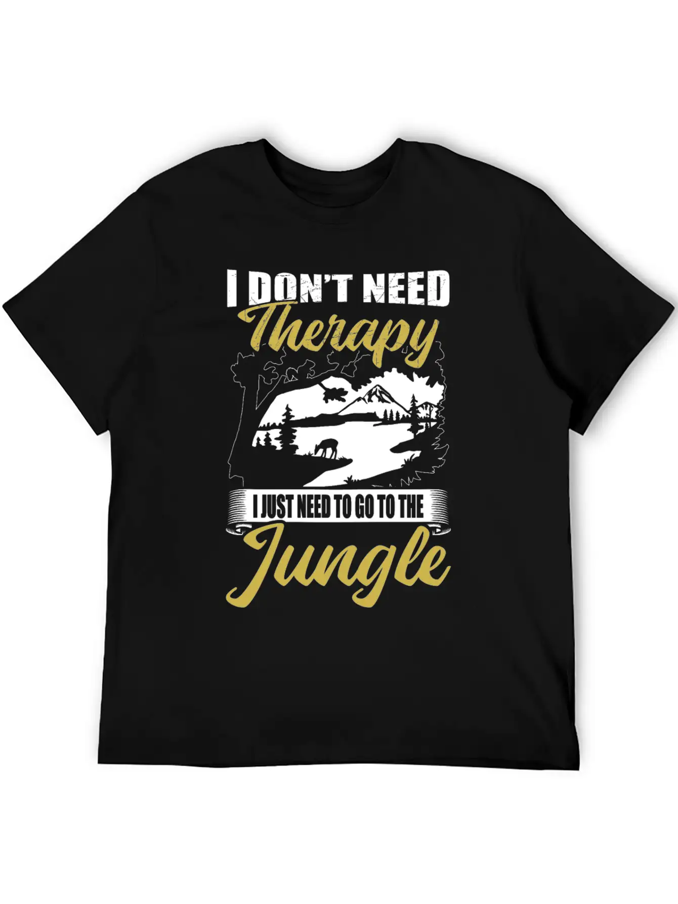 Jungle Instead Of Therapy Casual Graphic T-Shirt – Simple And Comfortable Daily Wear