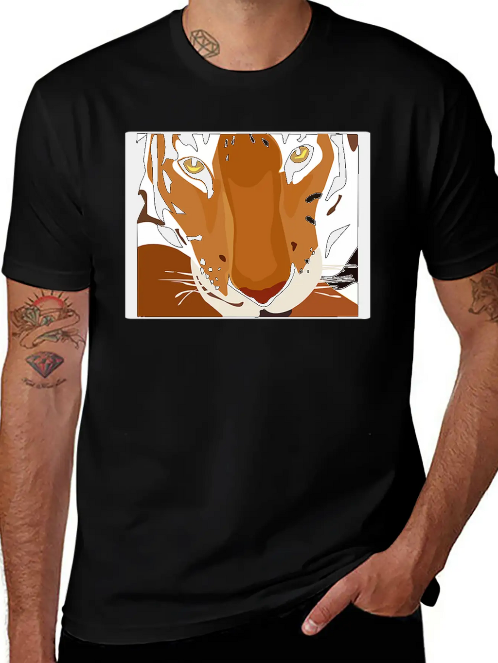 JUNGLECONTEST TIGER 2 Unisex Short Sleeve Soft Cotton T-Shirt – Casual Everyday Wear