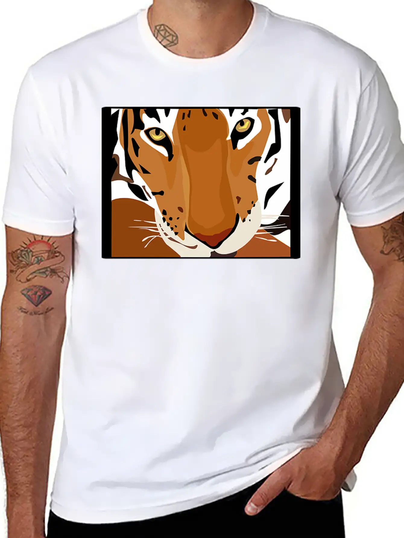 JUNGLECONTEST TIGER 2 Unisex Short Sleeve Soft Cotton T-Shirt – Casual Everyday Wear