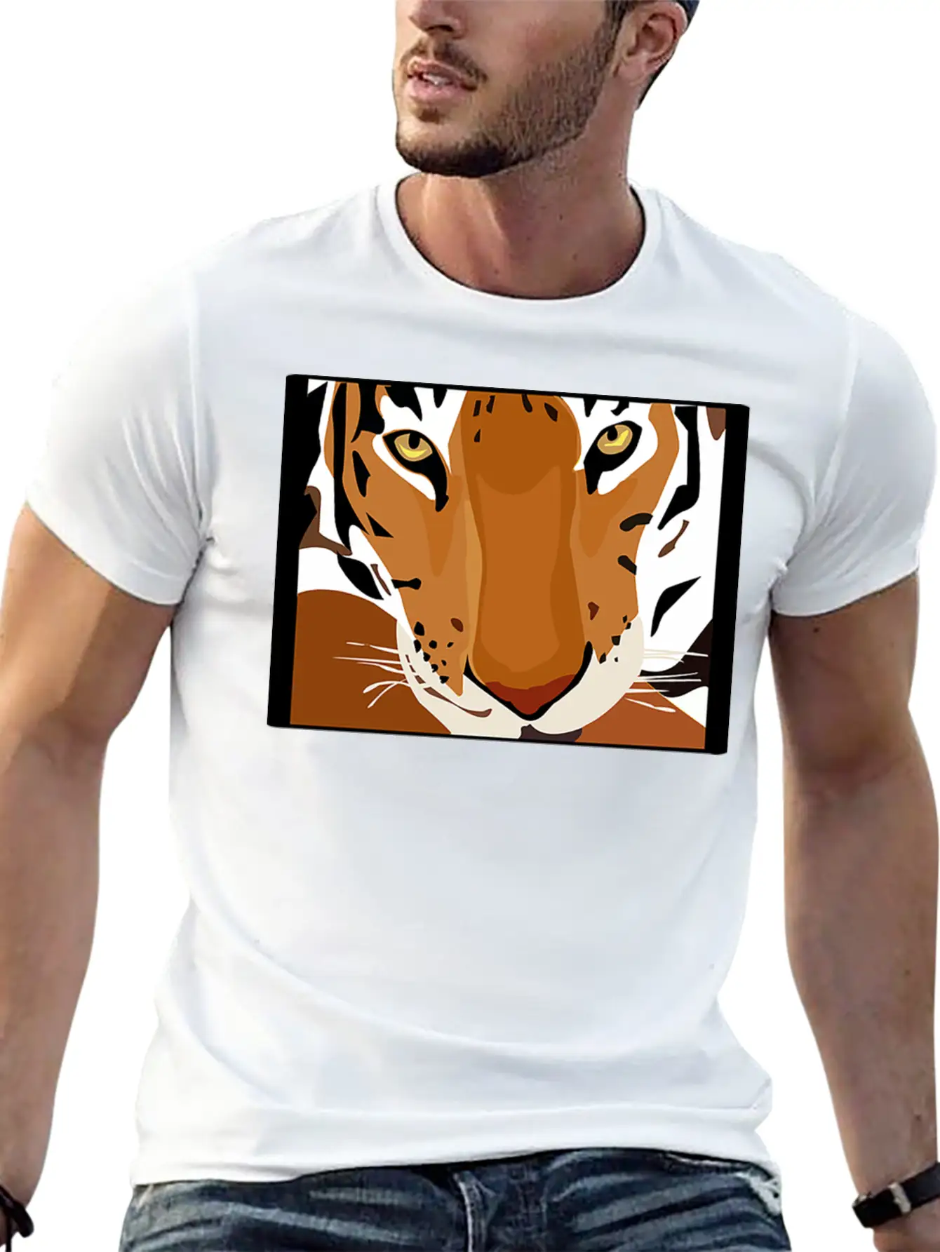 JUNGLECONTEST TIGER 2 Unisex Short Sleeve Soft Cotton T-Shirt – Casual Everyday Wear