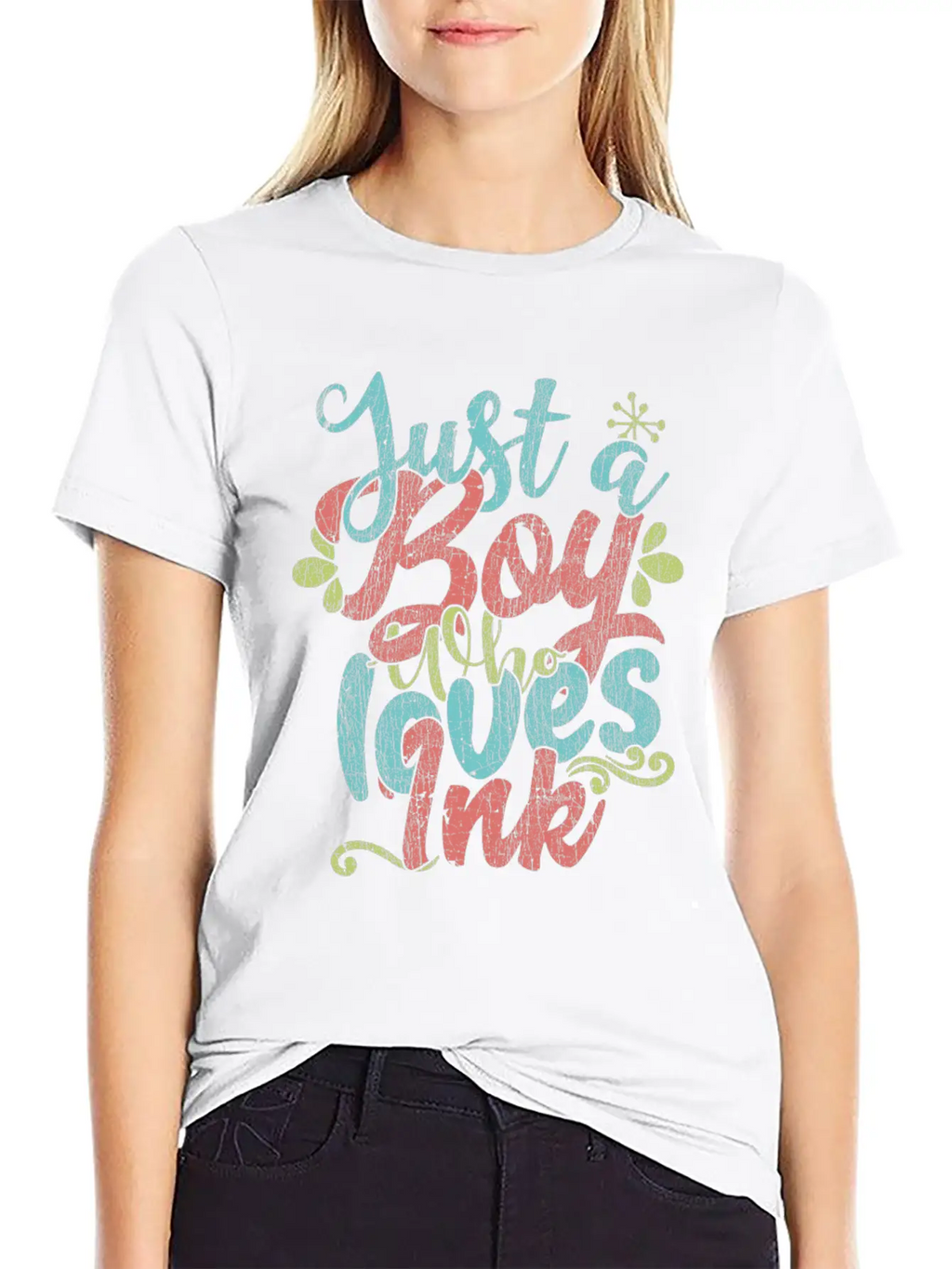 Just A Boy Who Loves Ink Gift Product Unisex Short Sleeve Soft Cotton T-Shirt – Casual Everyday Wear
