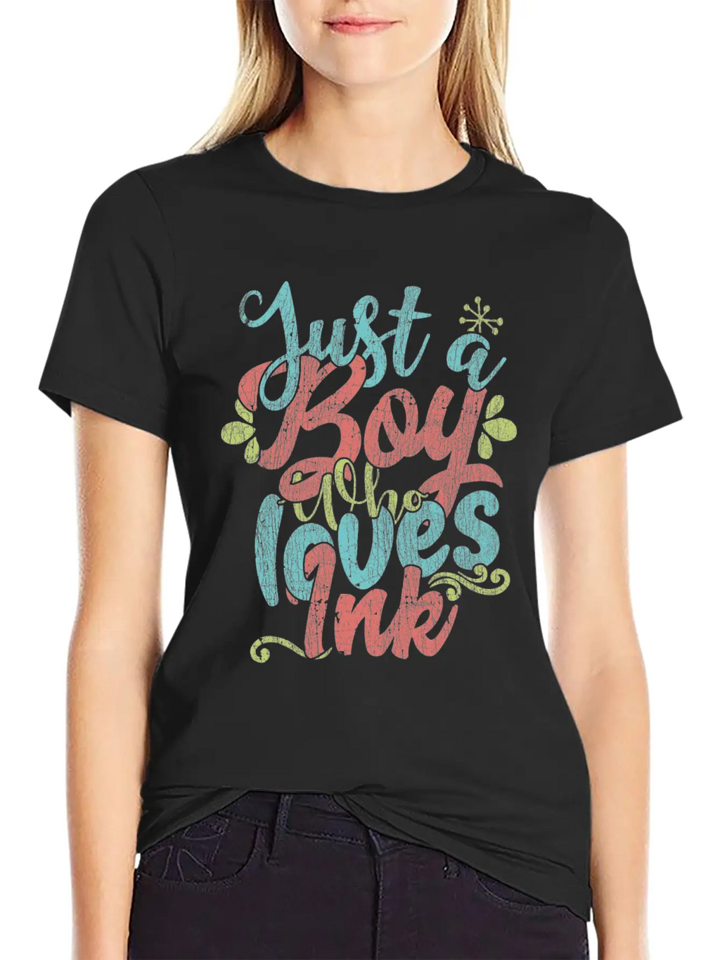 Just A Boy Who Loves Ink Gift Product Unisex Short Sleeve Soft Cotton T-Shirt – Casual Everyday Wear