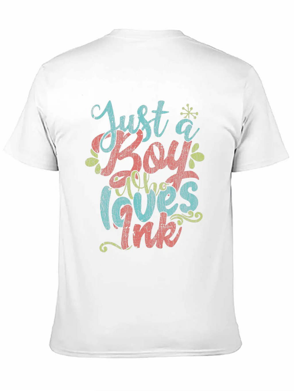 Just A Boy Who Loves Ink Gift Product Unisex Short Sleeve Soft Cotton T-Shirt – Casual Everyday Wear