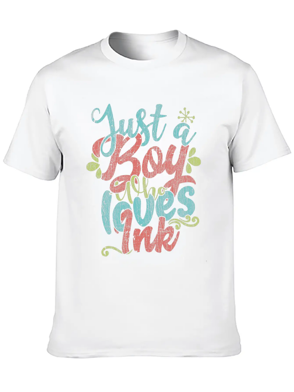 Just A Boy Who Loves Ink Gift Product Unisex Short Sleeve Soft Cotton T-Shirt – Casual Everyday Wear