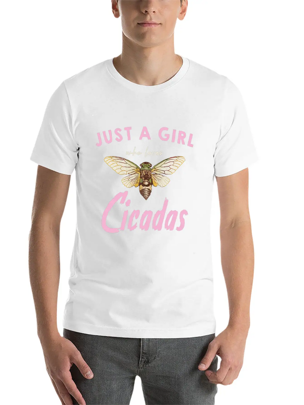 Just A Girl Who Loves Cicadas In Nature Unisex Casual T-Shirt – Clean Design For Daily Comfort