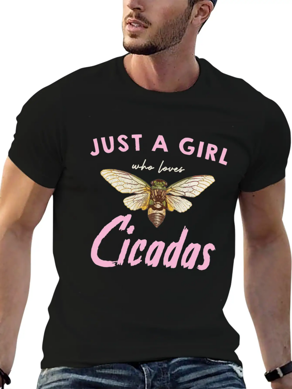 Just A Girl Who Loves Cicadas In Nature Unisex Casual T-Shirt – Clean Design For Daily Comfort