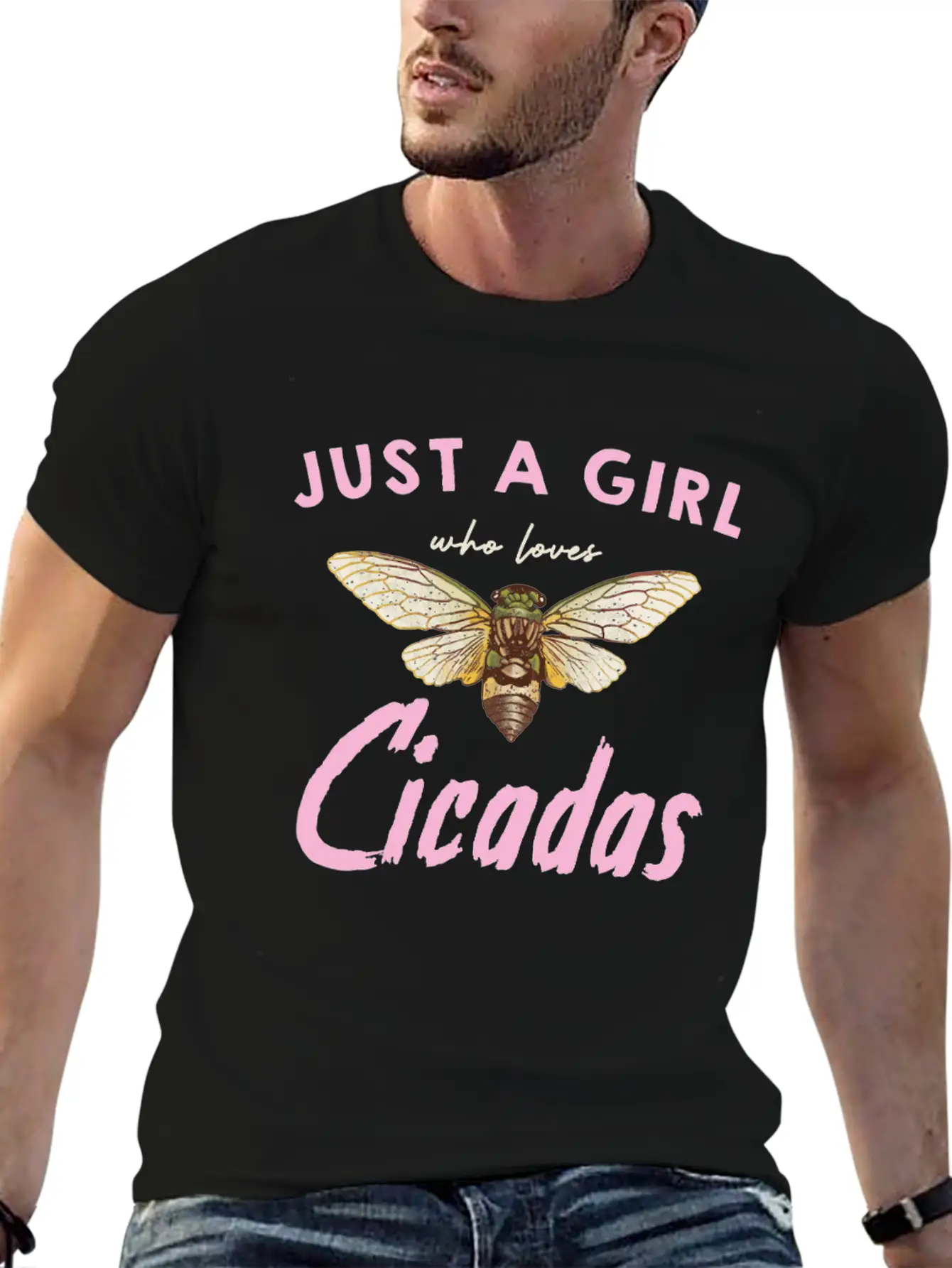 Just A Girl Who Loves Cicadas In Nature Unisex Casual T-Shirt – Clean Design For Daily Comfort