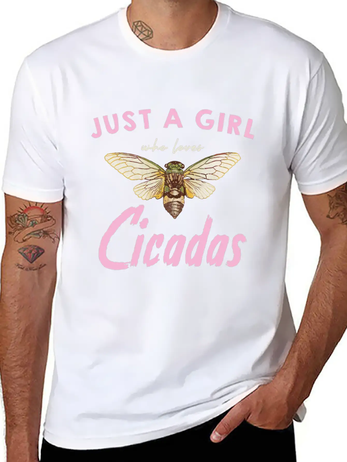 Just A Girl Who Loves Cicadas In Nature Unisex Casual T-Shirt – Clean Design For Daily Comfort