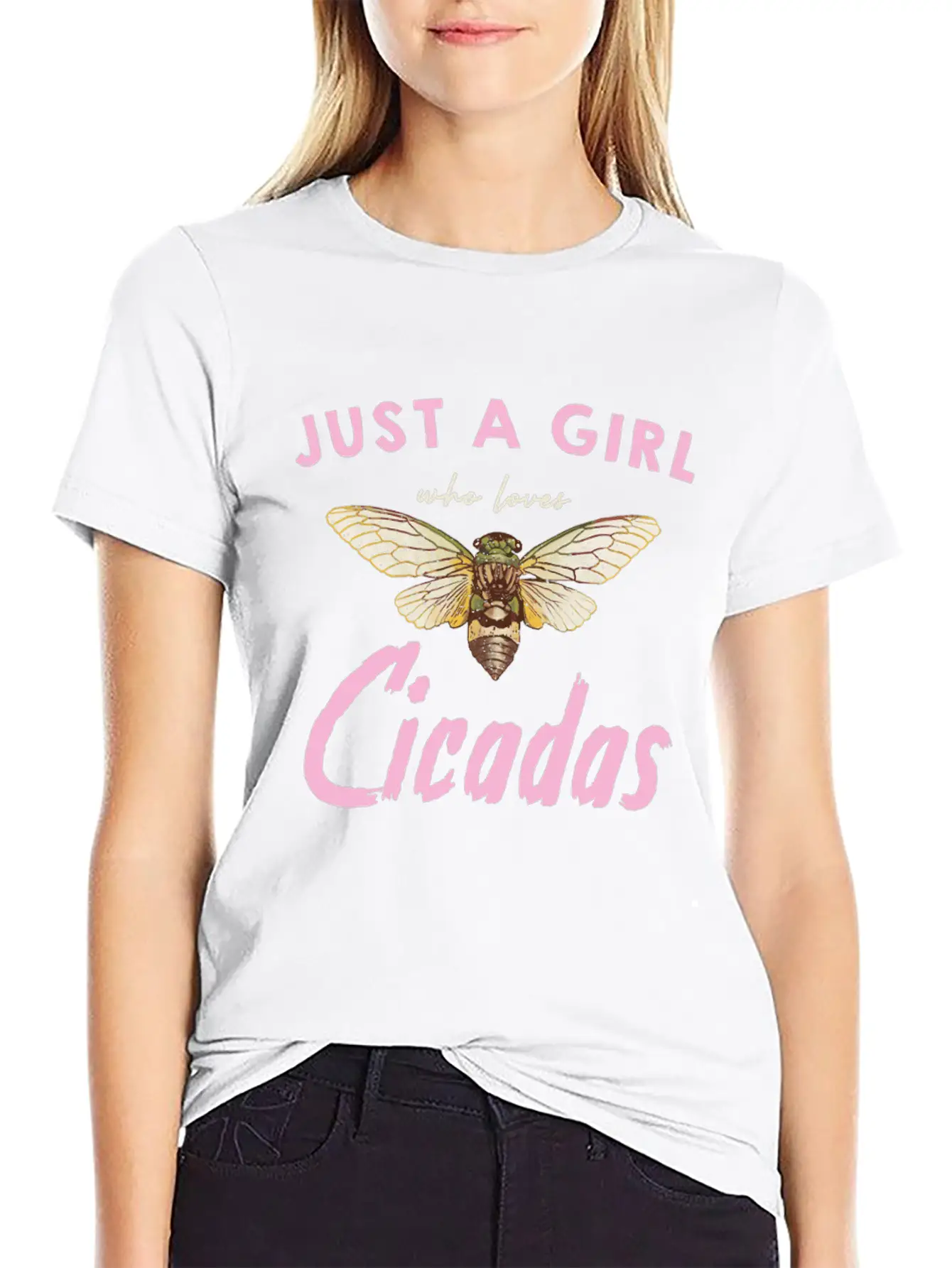Just A Girl Who Loves Cicadas In Nature Unisex Casual T-Shirt – Clean Design For Daily Comfort