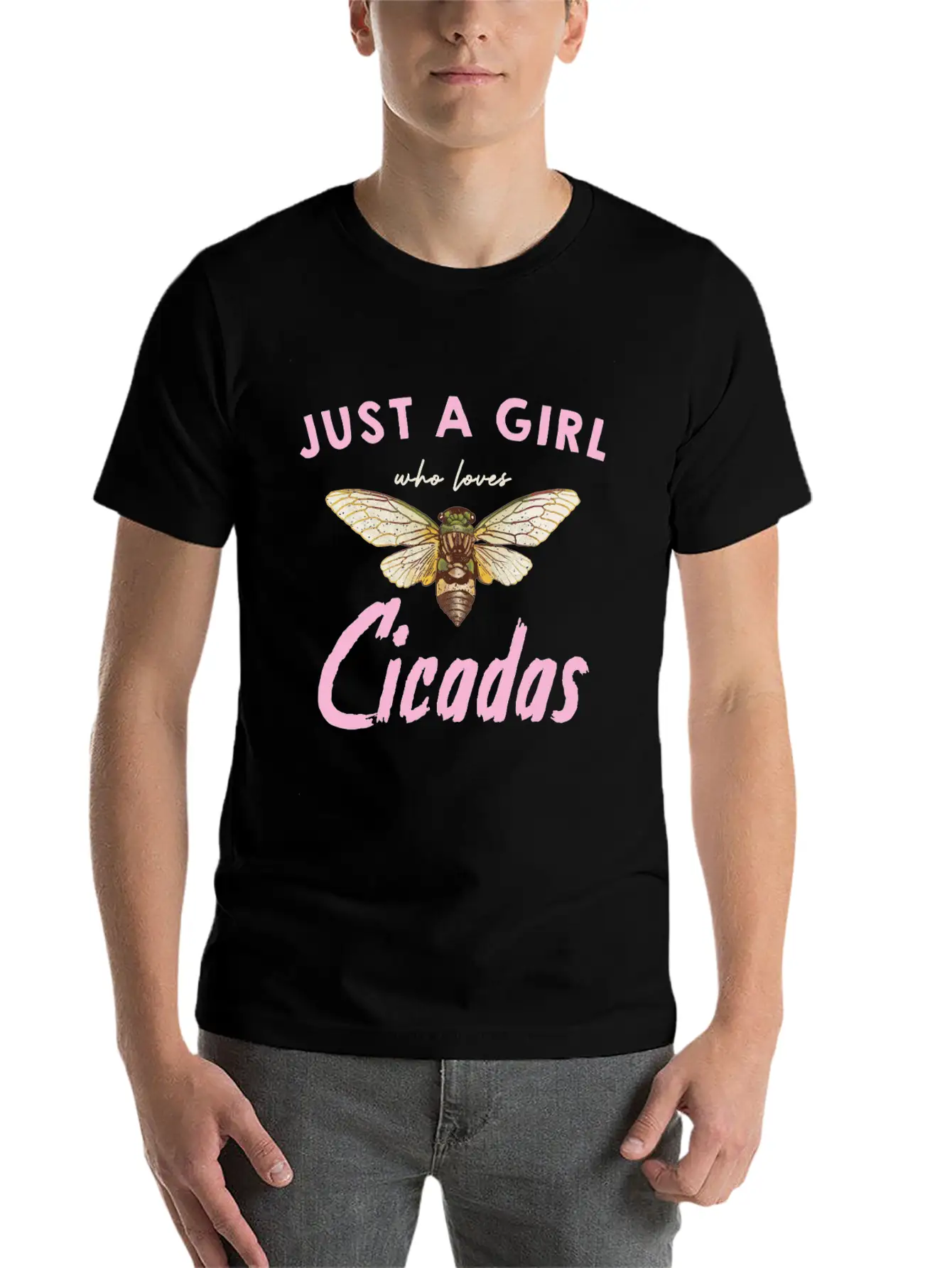 Just A Girl Who Loves Cicadas In Nature Unisex Casual T-Shirt – Clean Design For Daily Comfort