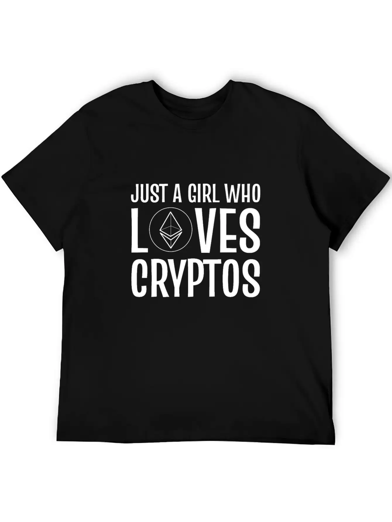 Just A Girl Who Loves Cryptos ETH Crypto Wallet Unisex Casual T-Shirt – Clean Design For Daily Comfort