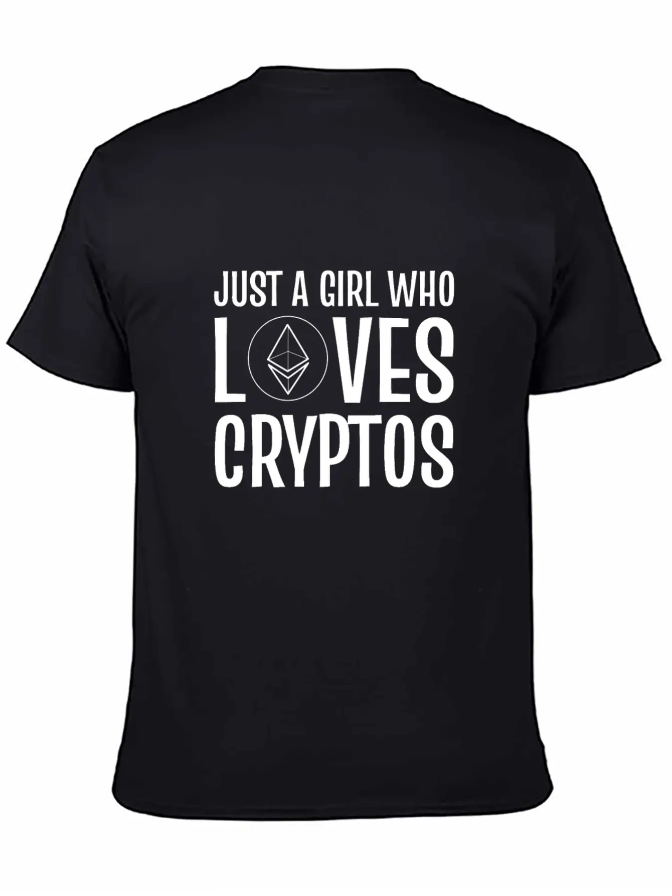Just A Girl Who Loves Cryptos ETH Crypto Wallet Unisex Casual T-Shirt – Clean Design For Daily Comfort