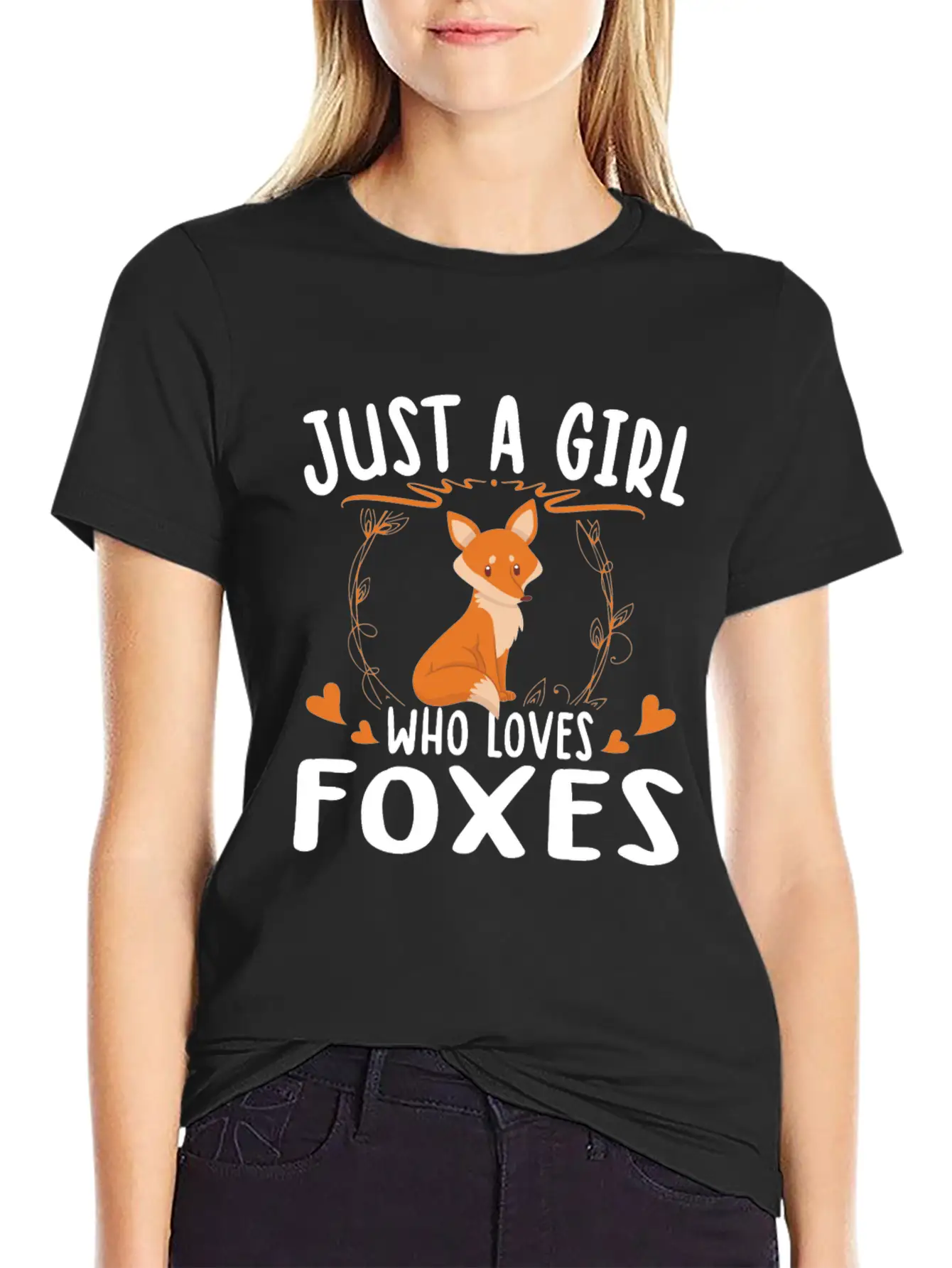Just A Girl Who Loves Foxes For Fox Lovers Breathable Soft Cotton T-Shirt – Timeless Casual Look