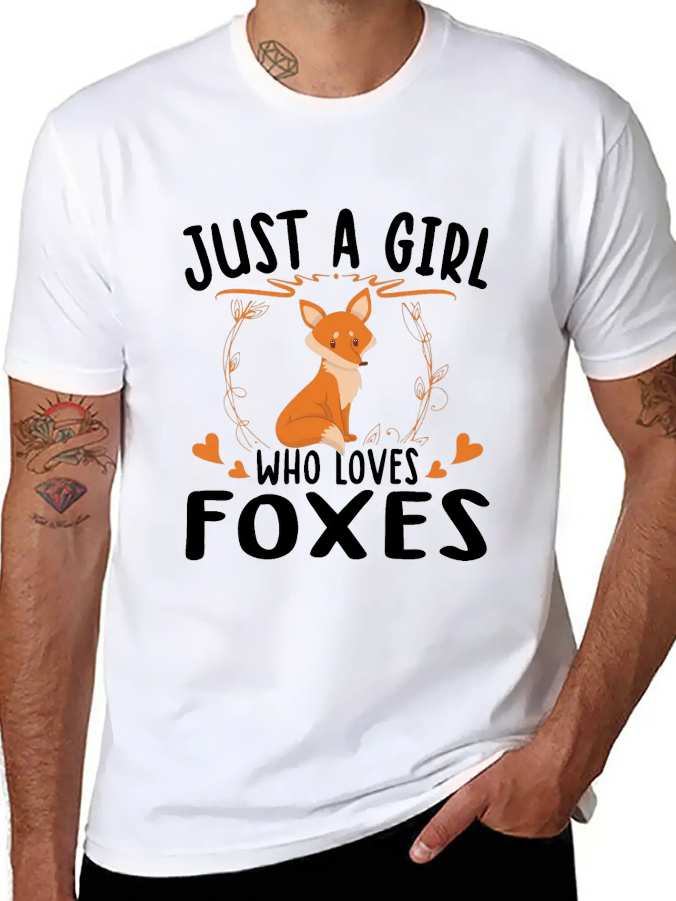 Just A Girl Who Loves Foxes For Fox Lovers Breathable Soft Cotton T-Shirt – Timeless Casual Look