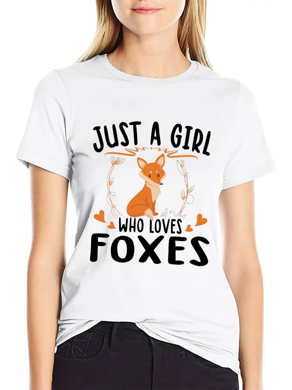 Just A Girl Who Loves Foxes For Fox Lovers Breathable Soft Cotton T-Shirt – Timeless Casual Look