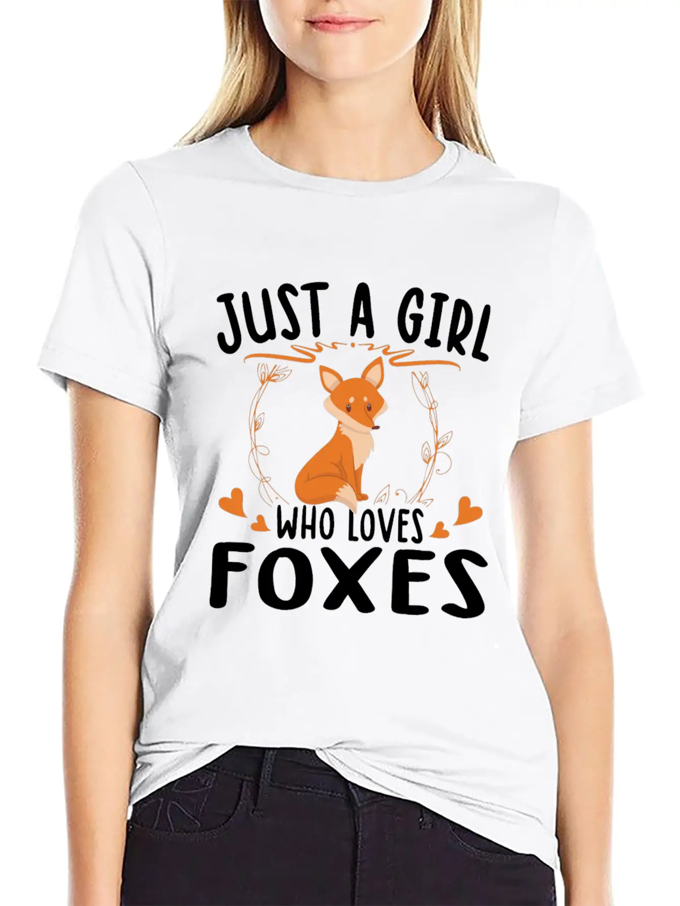 Just A Girl Who Loves Foxes For Fox Lovers Breathable Soft Cotton T-Shirt – Timeless Casual Look
