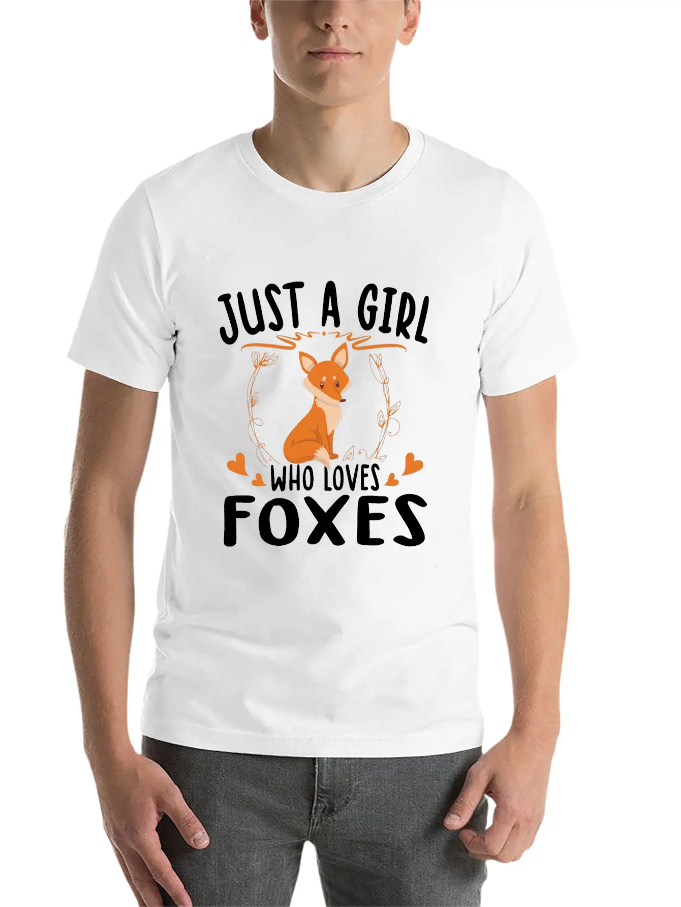 Just A Girl Who Loves Foxes For Fox Lovers Breathable Soft Cotton T-Shirt – Timeless Casual Look