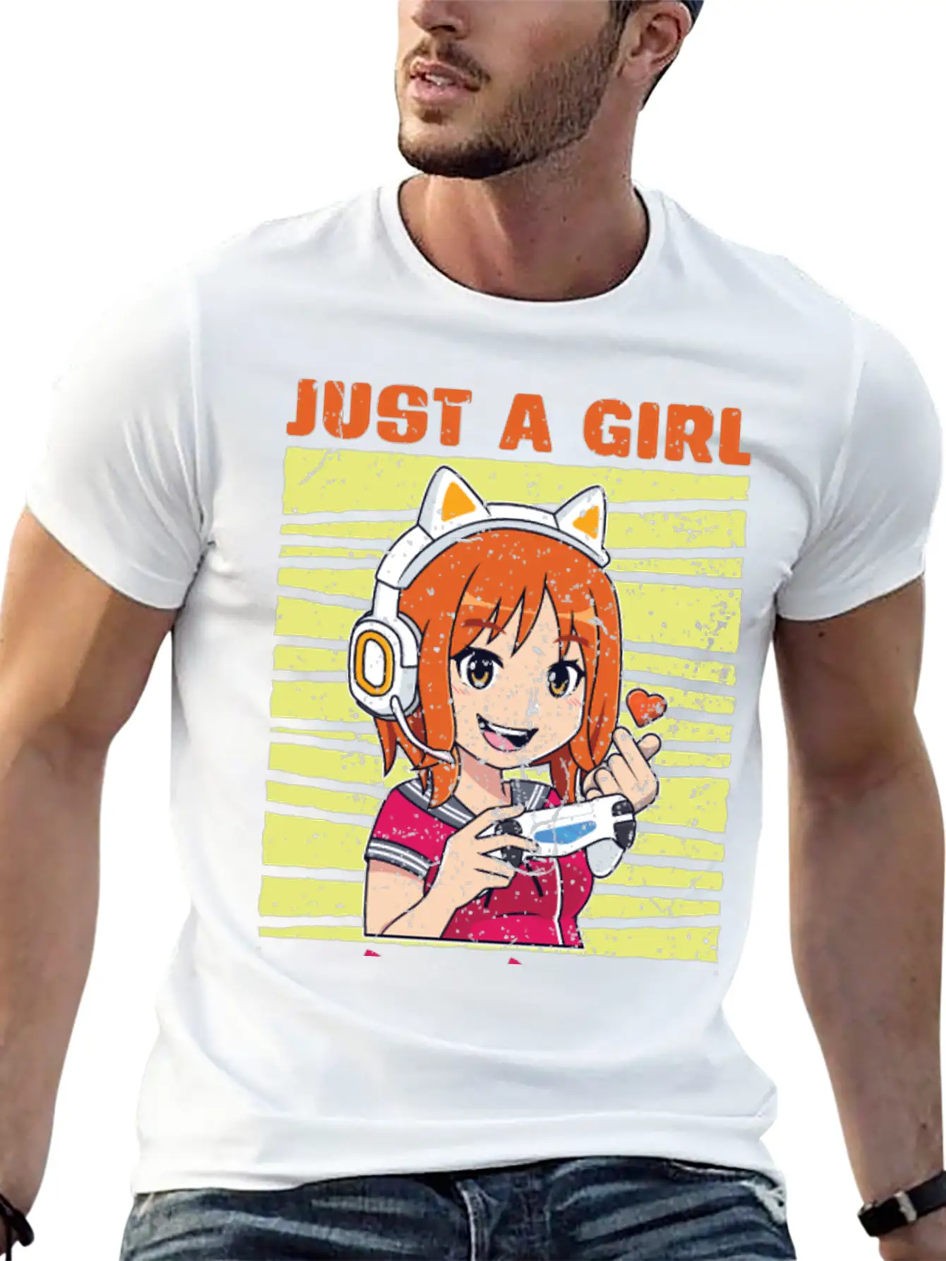Just A Girl Who Loves Gaming And K Pop K Pop Stylish Everyday T-Shirt – Unisex Basic Cotton Tee
