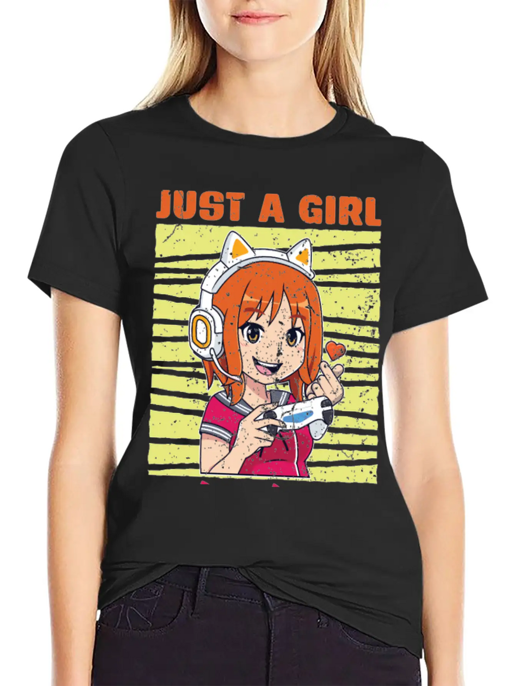 Just A Girl Who Loves Gaming And K Pop K Pop Stylish Everyday T-Shirt – Unisex Basic Cotton Tee