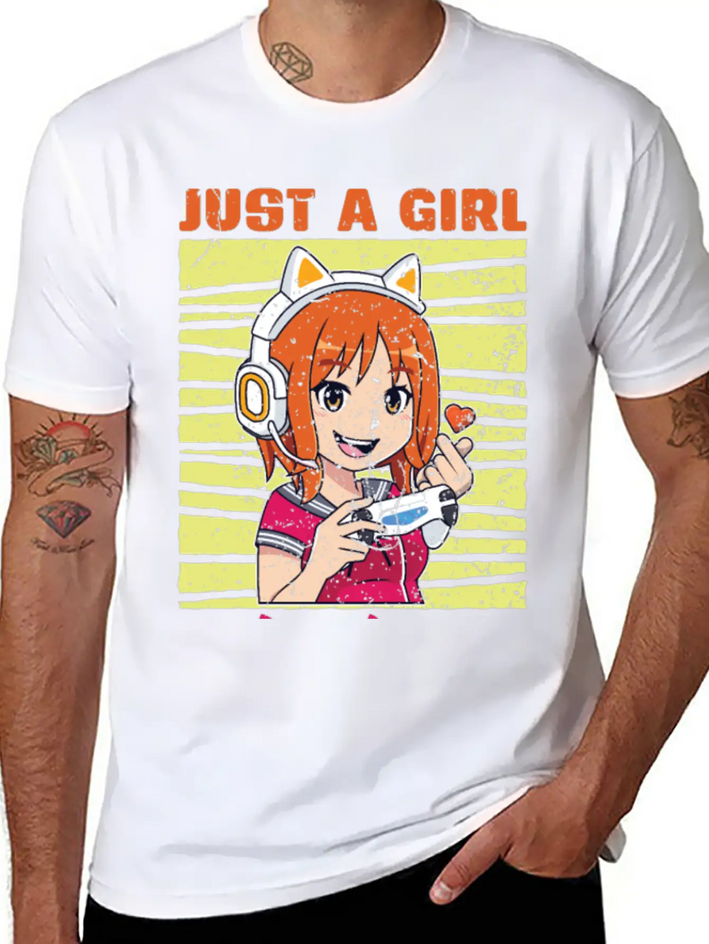 Just A Girl Who Loves Gaming And K Pop K Pop Stylish Everyday T-Shirt – Unisex Basic Cotton Tee