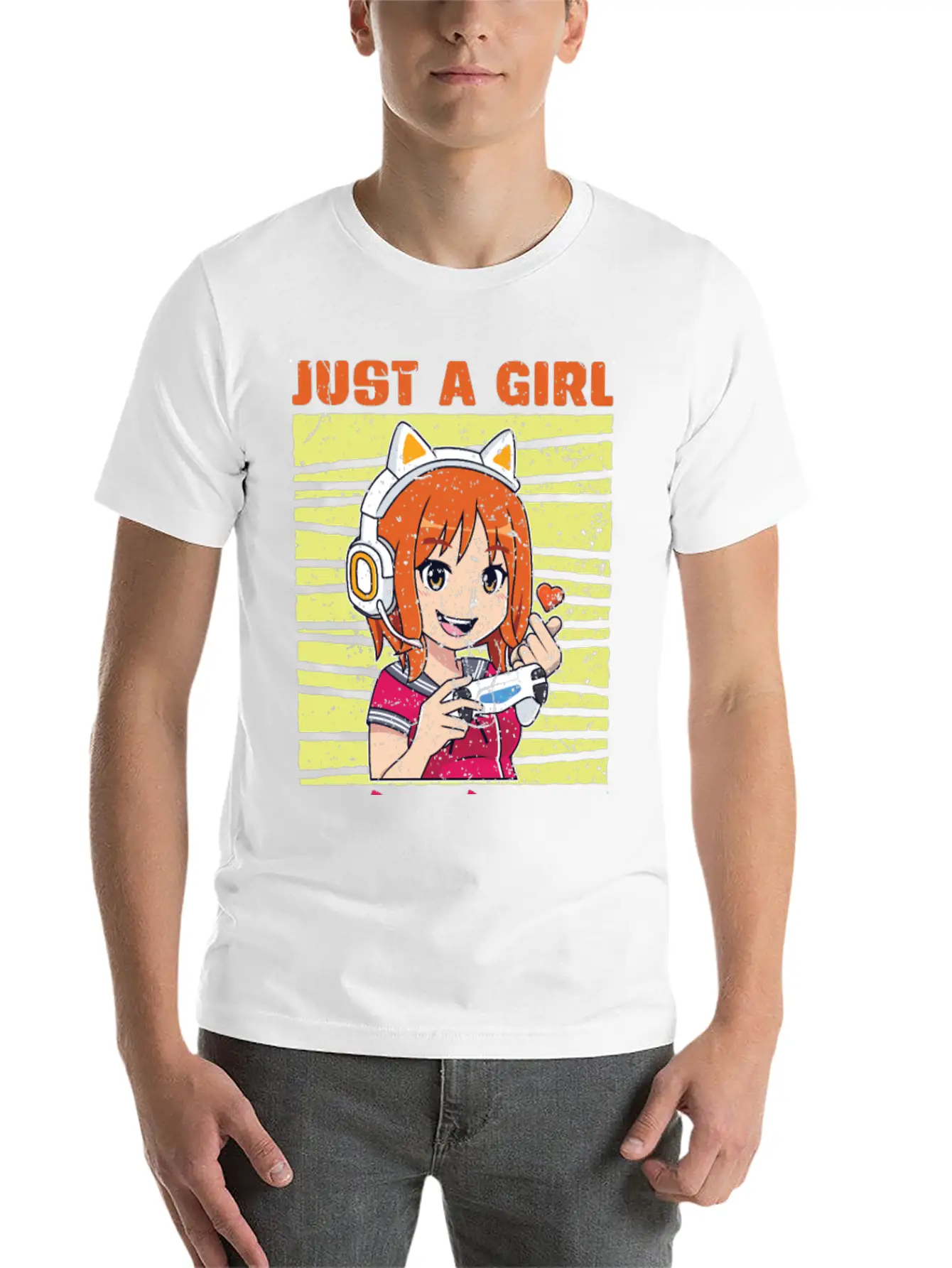 Just A Girl Who Loves Gaming And K Pop K Pop Stylish Everyday T-Shirt – Unisex Basic Cotton Tee
