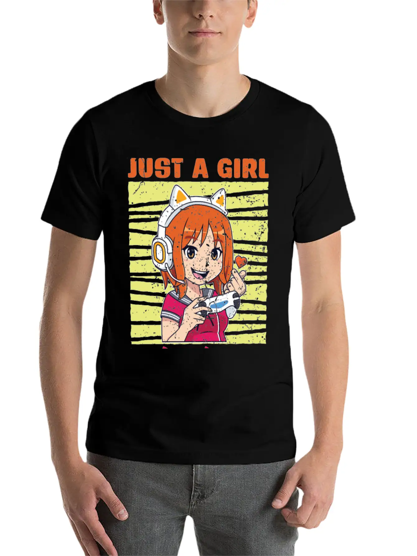 Just A Girl Who Loves Gaming And K Pop K Pop Stylish Everyday T-Shirt – Unisex Basic Cotton Tee