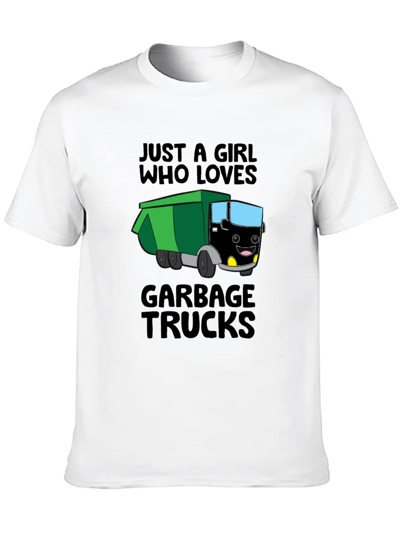 Just A Girl Who Loves Garbage Trucks Unisex Short Sleeve Soft Cotton T-Shirt – Casual Everyday Wear