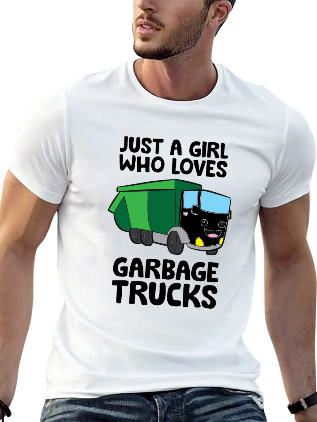 Just A Girl Who Loves Garbage Trucks Unisex Short Sleeve Soft Cotton T-Shirt – Casual Everyday Wear