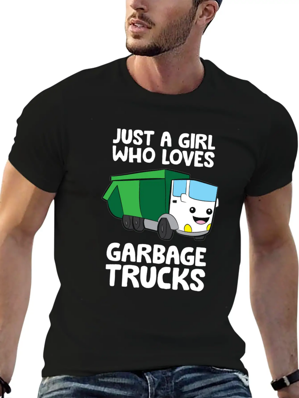 Just A Girl Who Loves Garbage Trucks Unisex Short Sleeve Soft Cotton T-Shirt – Casual Everyday Wear