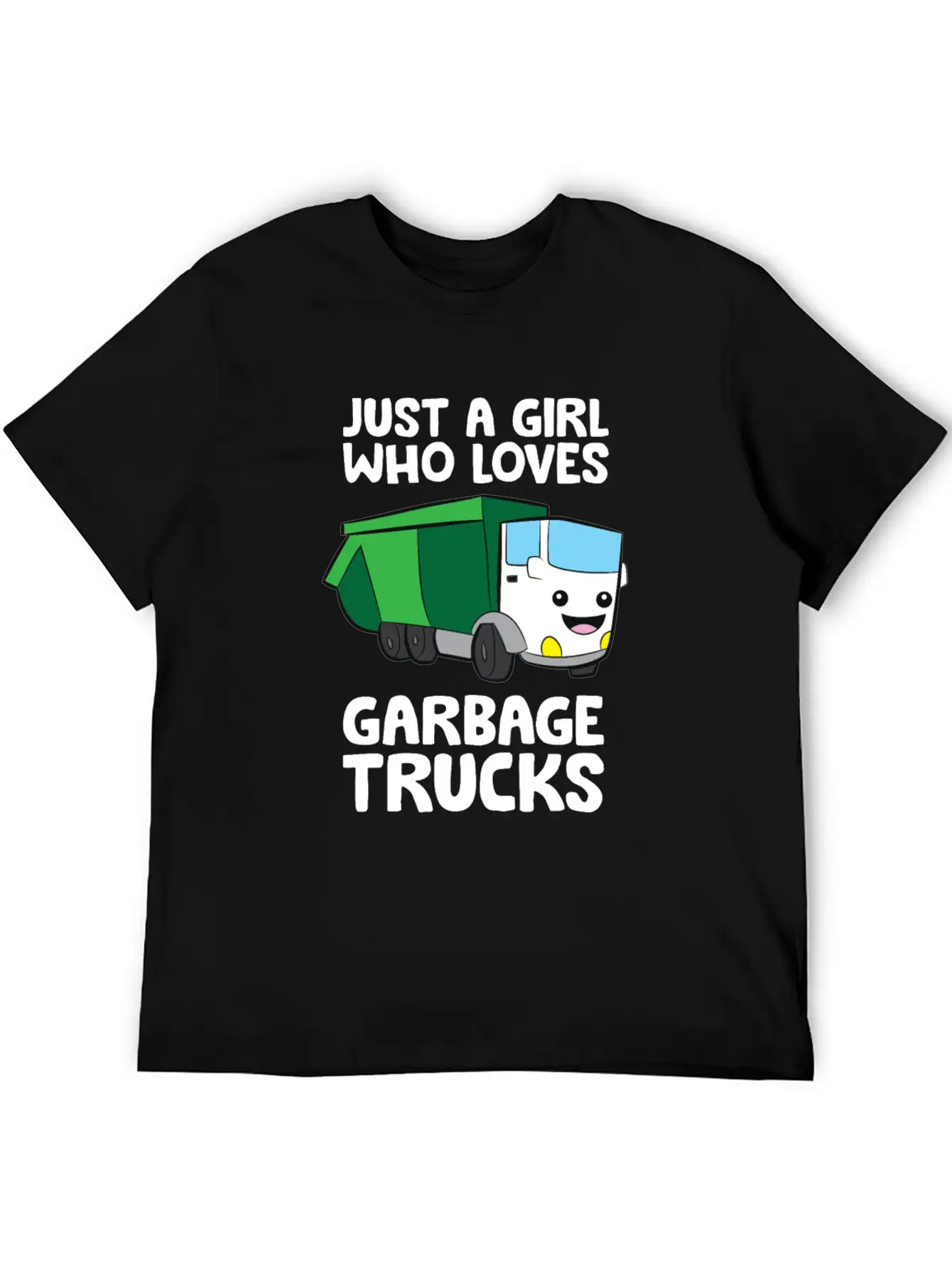 Just A Girl Who Loves Garbage Trucks Unisex Short Sleeve Soft Cotton T-Shirt – Casual Everyday Wear