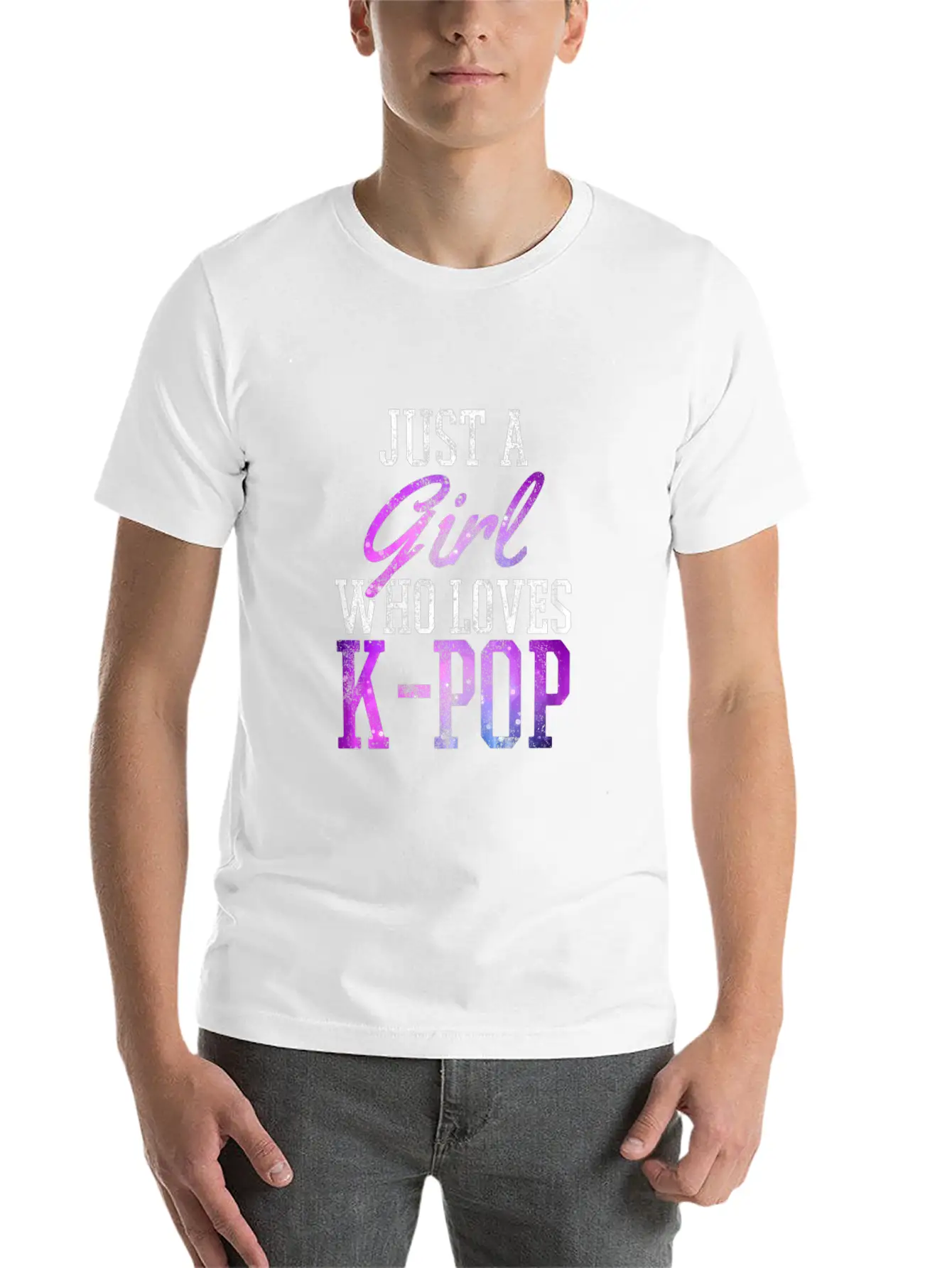 Just A Girl Who Loves K Pop Breathable Soft Cotton T-Shirt – Timeless Casual Look
