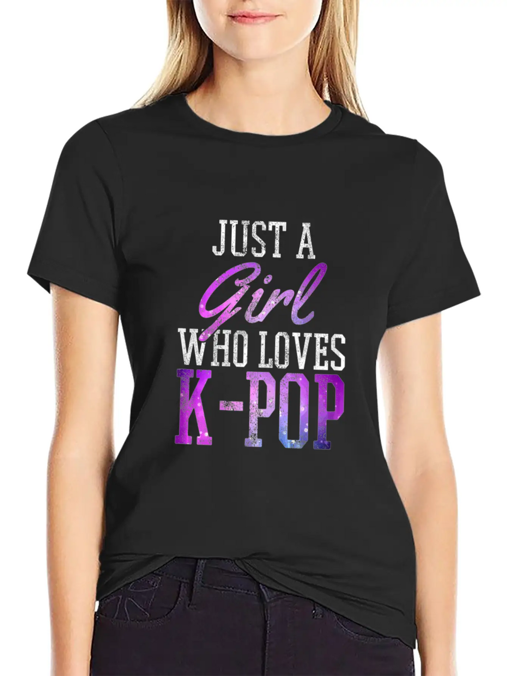 Just A Girl Who Loves K Pop Breathable Soft Cotton T-Shirt – Timeless Casual Look