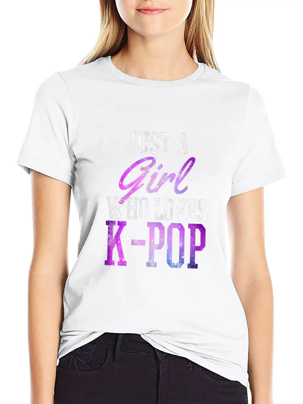 Just A Girl Who Loves K Pop Breathable Soft Cotton T-Shirt – Timeless Casual Look