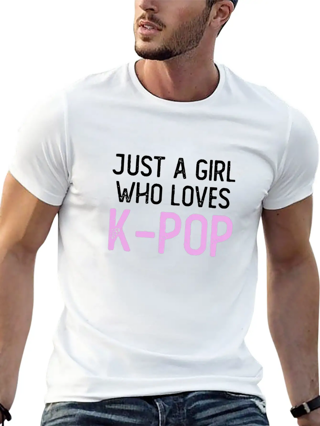 Just A Girl Who Loves K-Pop Unisex Short Sleeve Soft Cotton T-Shirt – Casual Everyday Wear