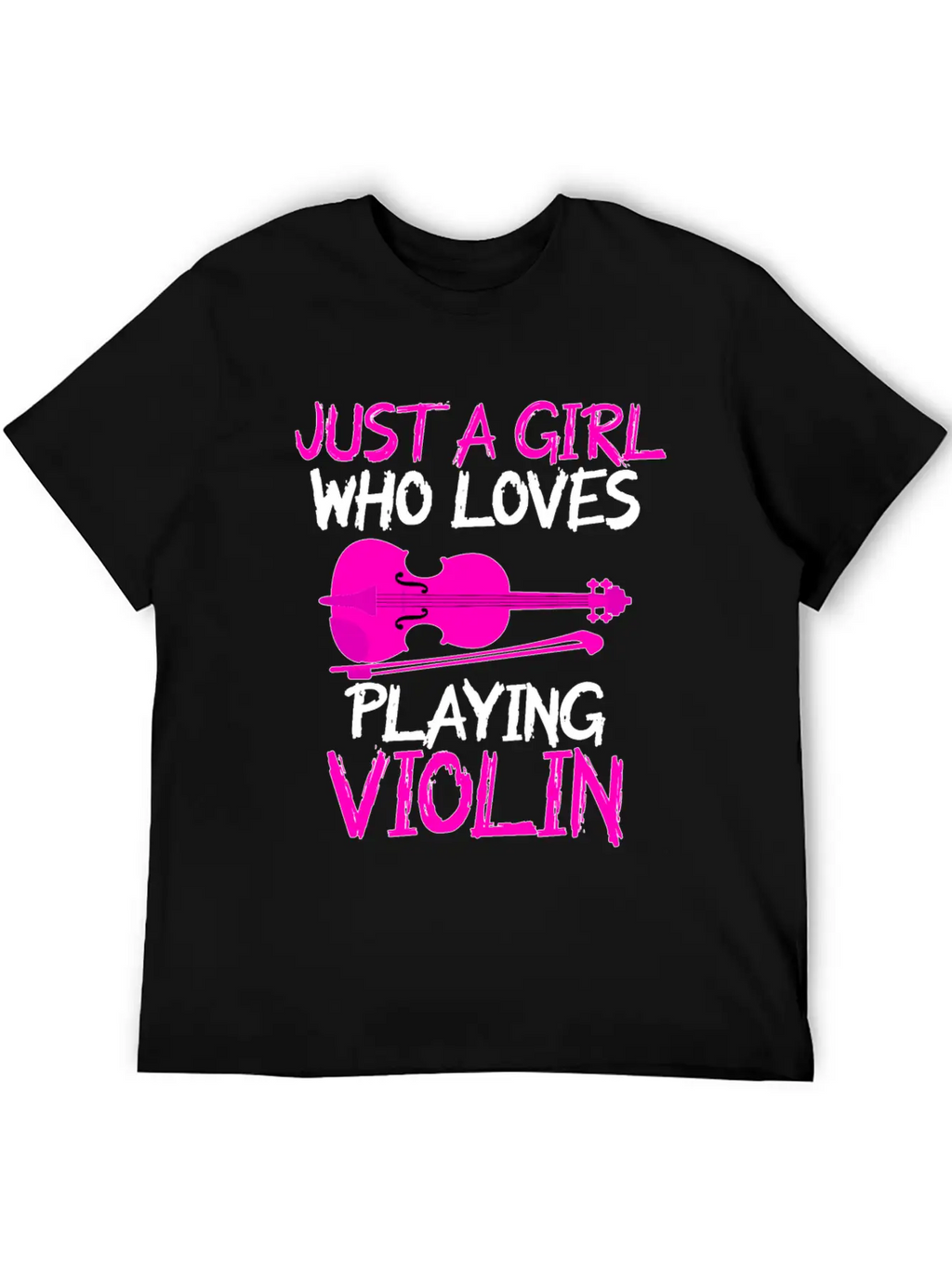 Just A Girl Who Loves Playing Violin Unisex Short Sleeve Soft Cotton T-Shirt – Casual Everyday Wear