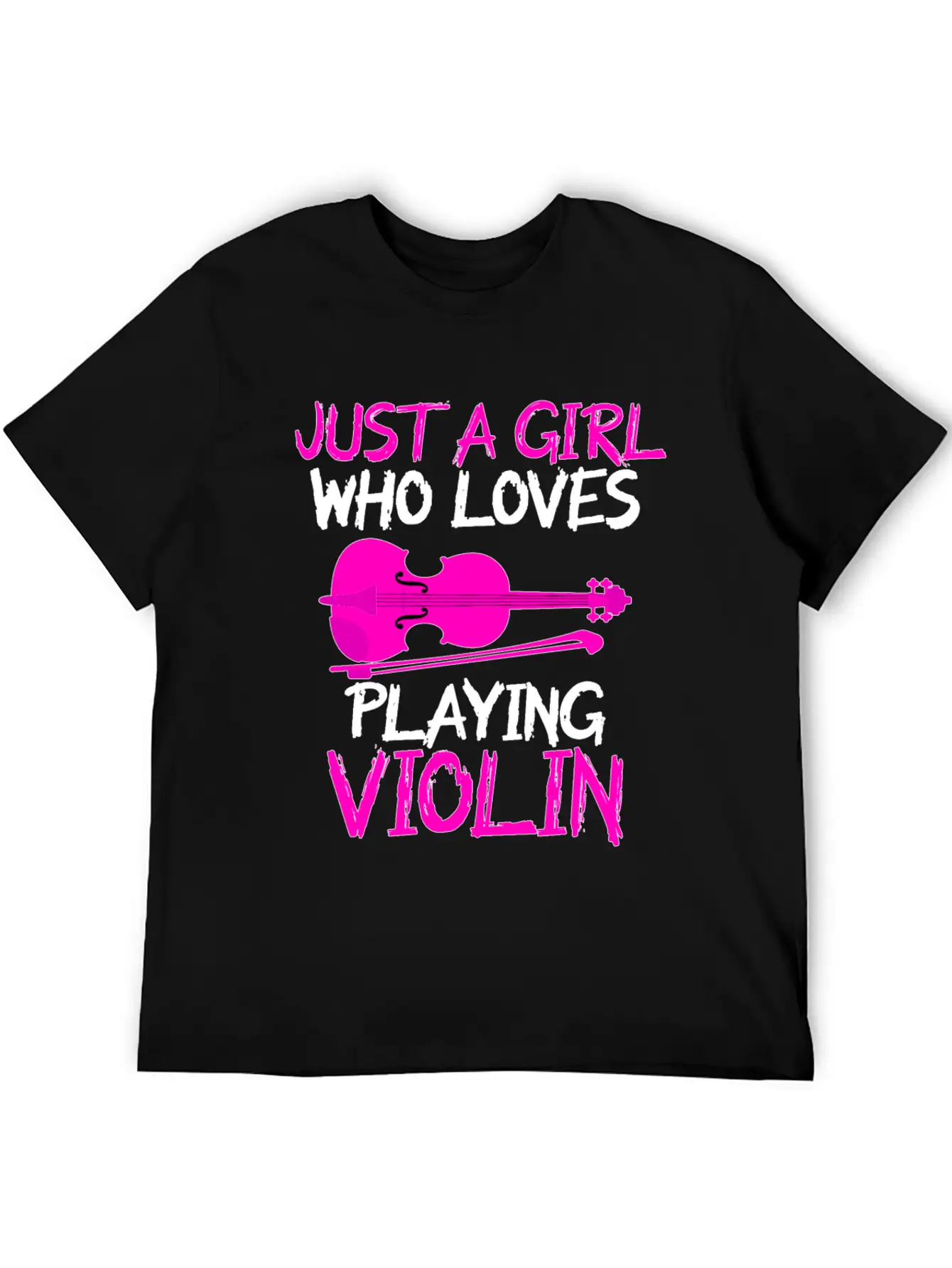 Just A Girl Who Loves Playing Violin Unisex Short Sleeve Soft Cotton T-Shirt – Casual Everyday Wear