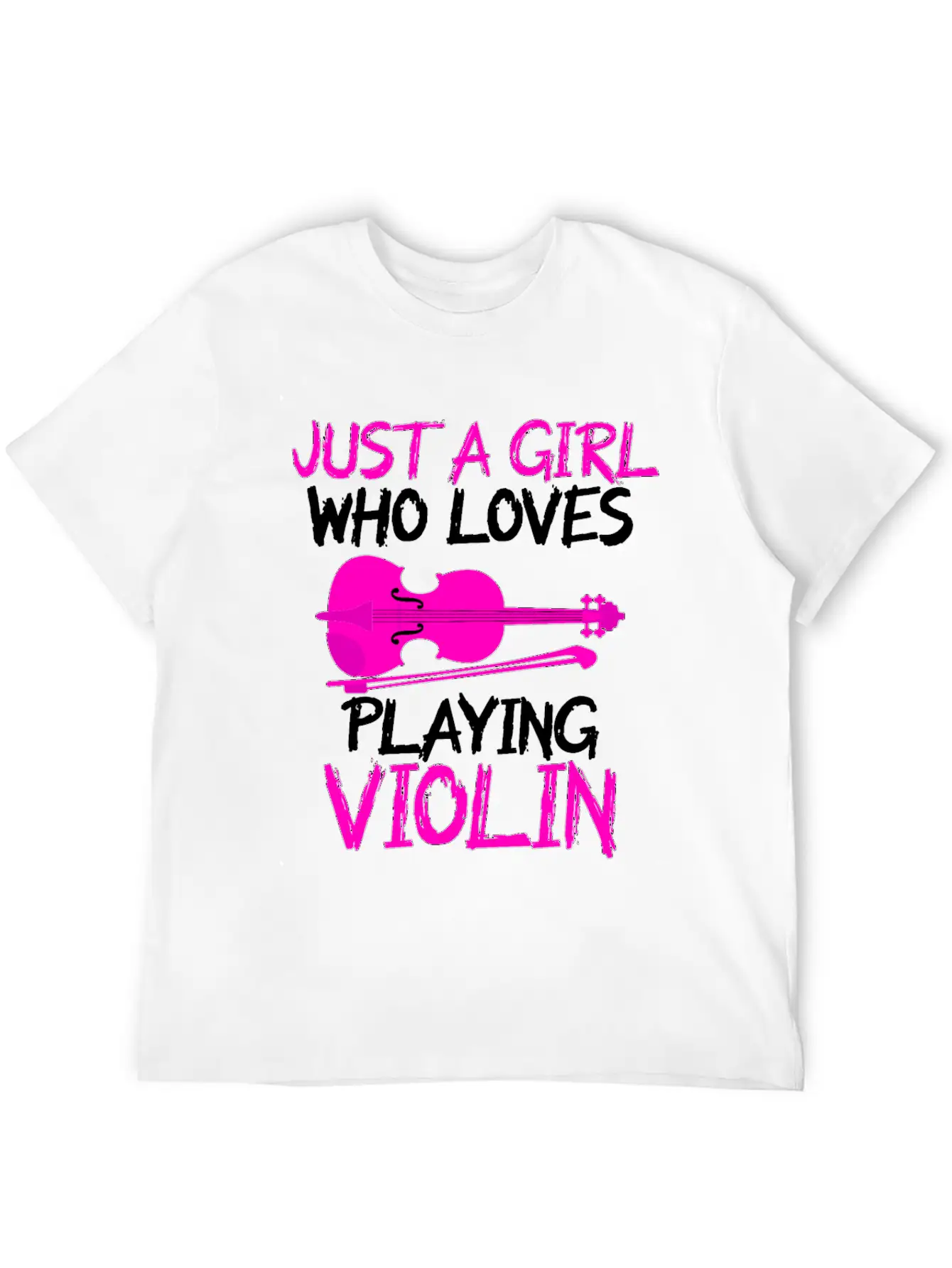 Just A Girl Who Loves Playing Violin Unisex Short Sleeve Soft Cotton T-Shirt – Casual Everyday Wear
