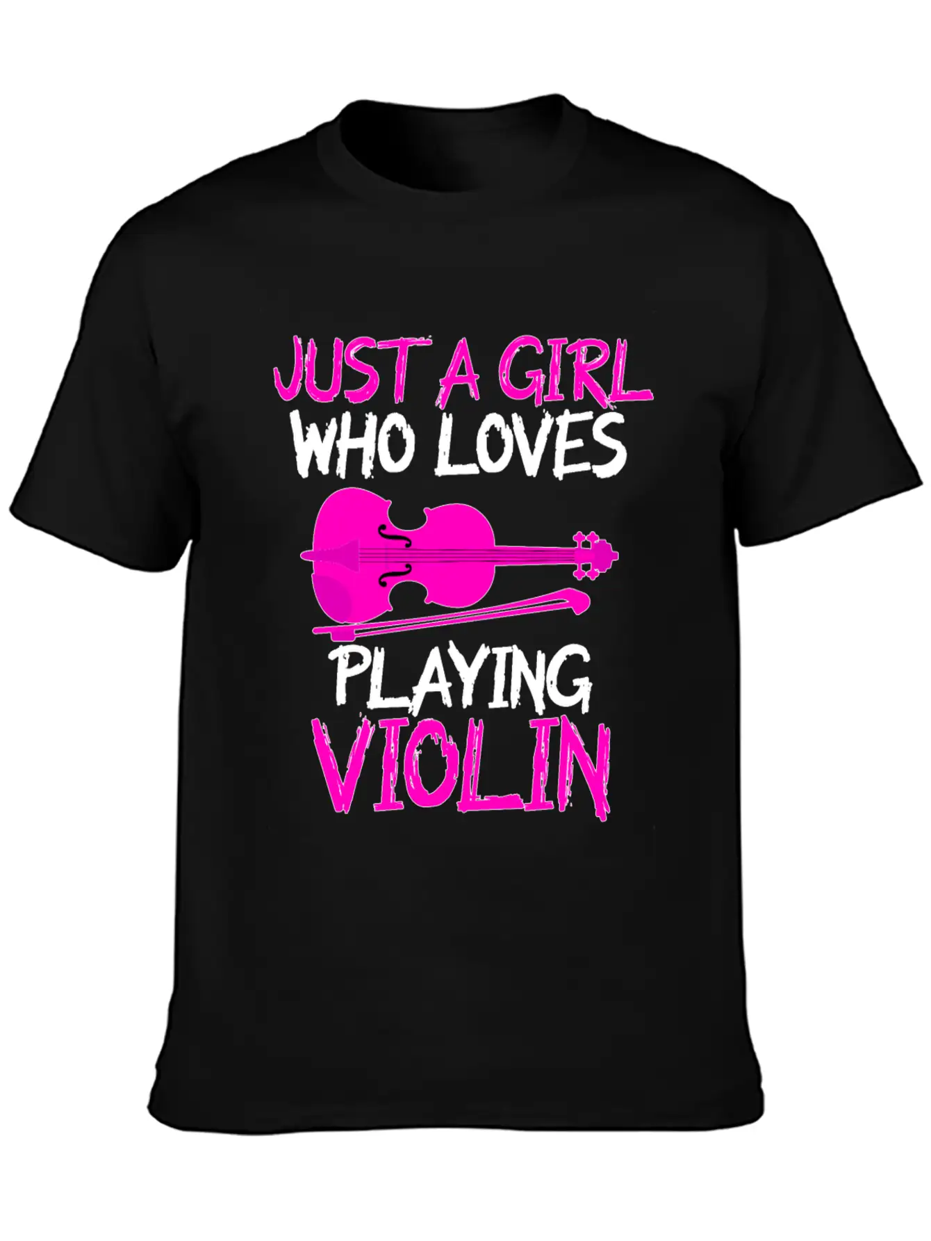 Just A Girl Who Loves Playing Violin Unisex Short Sleeve Soft Cotton T-Shirt – Casual Everyday Wear