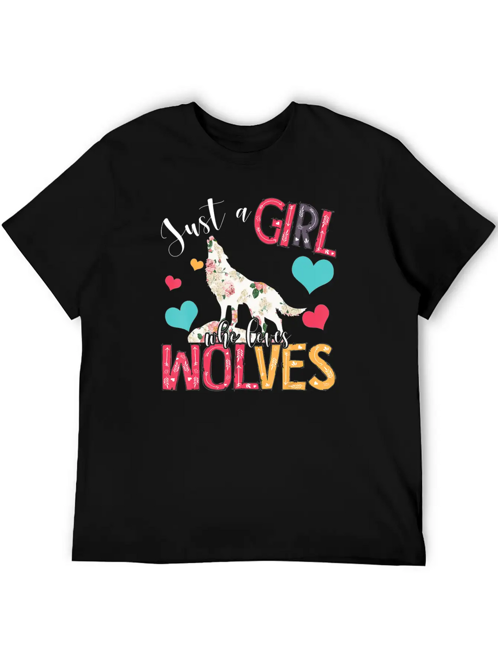 Just A Girl Who Loves Wolves Funny Wolf Wild A Essential Cotton Tee For Daily Outfits – Unisex Style
