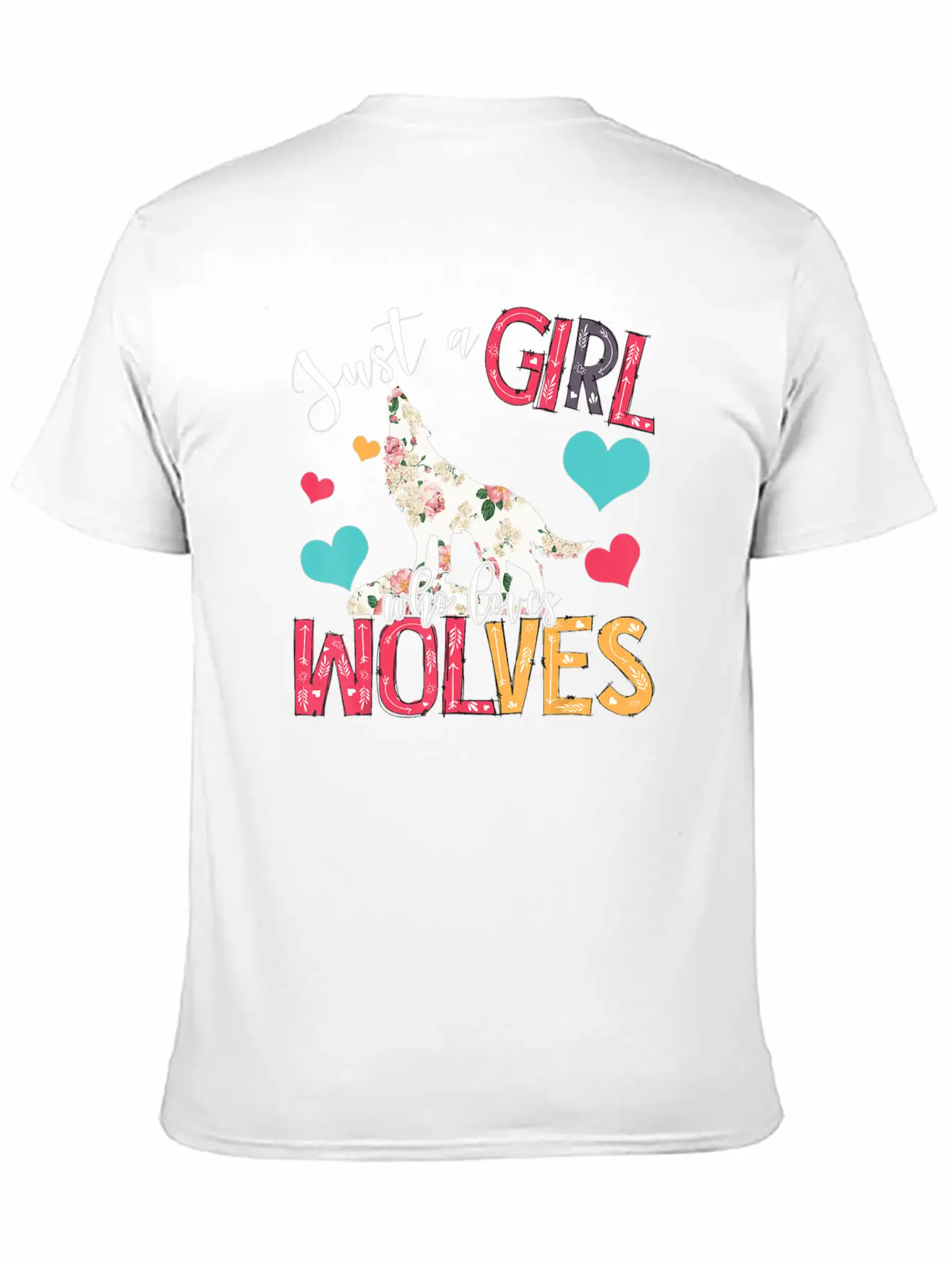 Just A Girl Who Loves Wolves Funny Wolf Wild A Essential Cotton Tee For Daily Outfits – Unisex Style