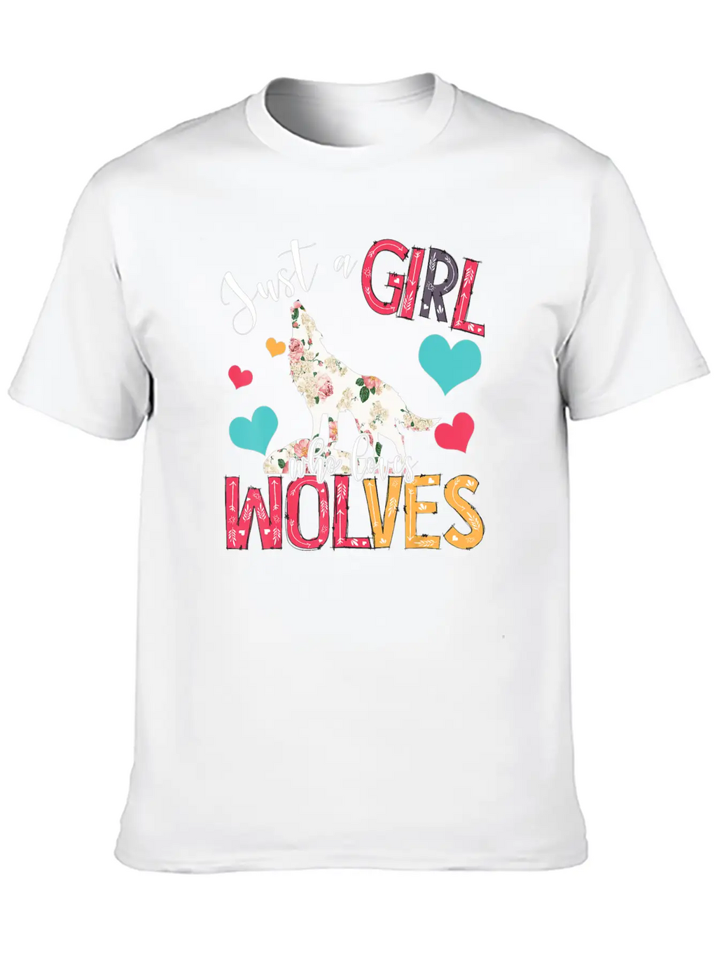 Just A Girl Who Loves Wolves Funny Wolf Wild A Essential Cotton Tee For Daily Outfits – Unisex Style