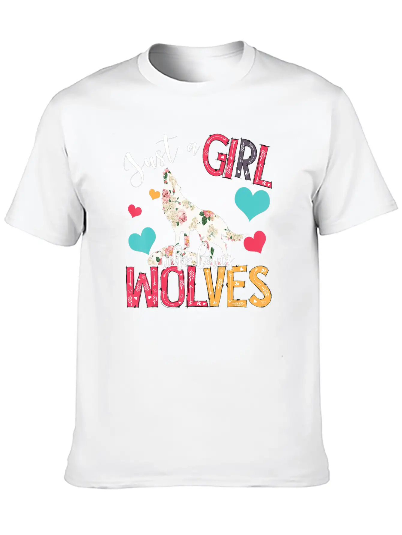 Just A Girl Who Loves Wolves Funny Wolf Wild A Essential Cotton Tee For Daily Outfits – Unisex Style