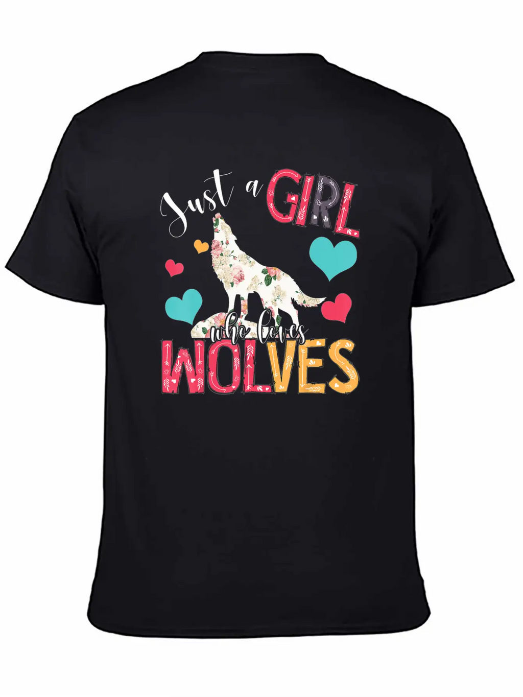 Just A Girl Who Loves Wolves Funny Wolf Wild A Essential Cotton Tee For Daily Outfits – Unisex Style