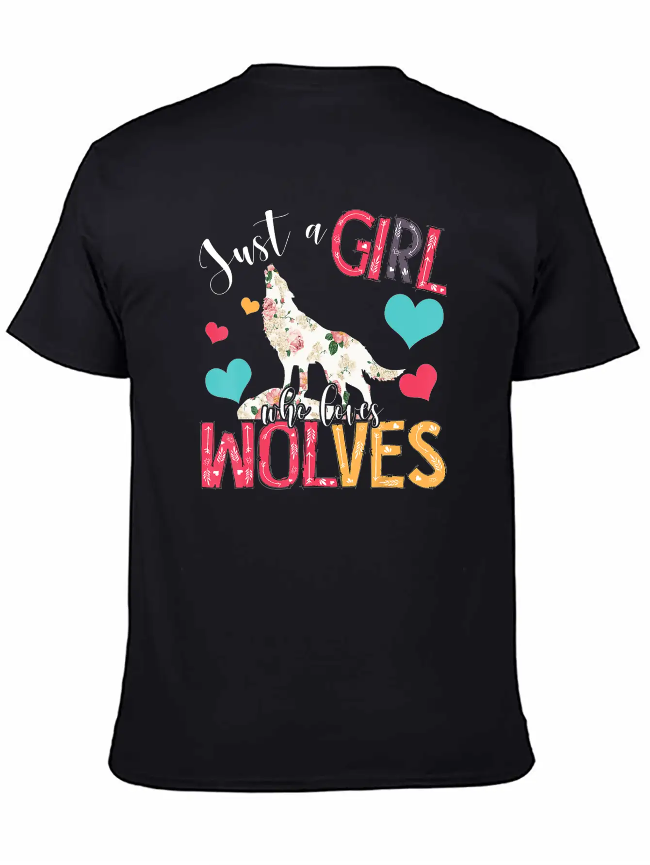 Just A Girl Who Loves Wolves Funny Wolf Wild A Essential Cotton Tee For Daily Outfits – Unisex Style