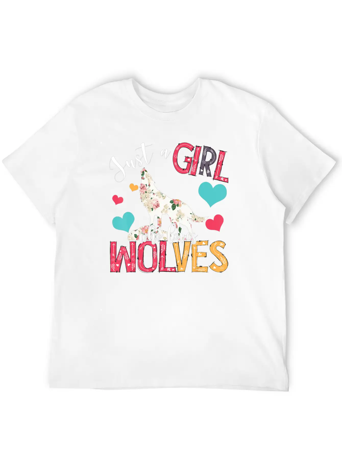 Just A Girl Who Loves Wolves Funny Wolf Wild A Essential Cotton Tee For Daily Outfits – Unisex Style